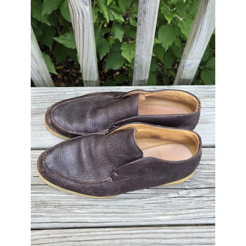 Loro Piana Open Walk Brown Soft Leather Chukka Ankle Shoes EU 42.5/US 9.5‎